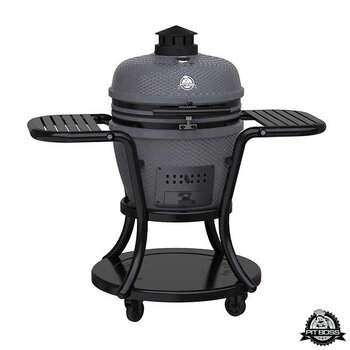 Pit Boss 24” (60 cm) Ceramic Kamado Charcoal Barbecue Grill + Cover in Grey