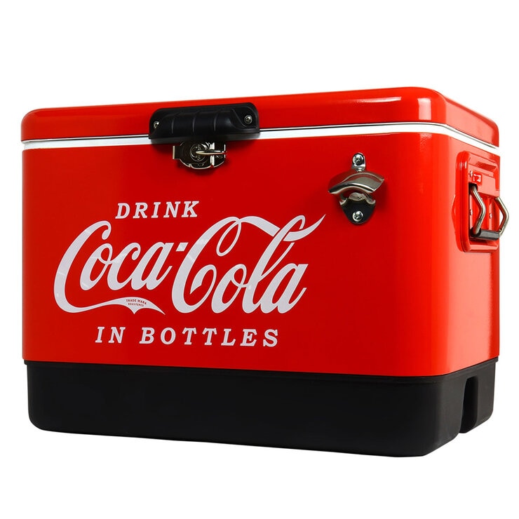 Coca-Cola Ice Chest Cooler with Bottle Opener Coca-Cola Ice Chest Cooler with Bottle Opener
