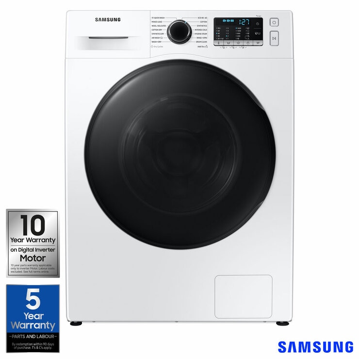 Samsung Series 5 WD80TA046BE/EU, 8kg/5kg, 1400rpm, Washer Dryer, E Rated in White Samsung Series 5 WD80TA046BE/EU, 8kg/5kg, 1400rpm, Washer Dryer, E Rated in White