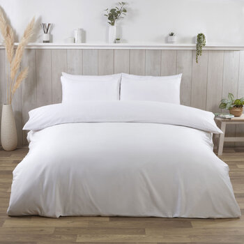 Purity Home 400 Thread Count Cotton 3 Piece Bed Set, White in 4 Sizes