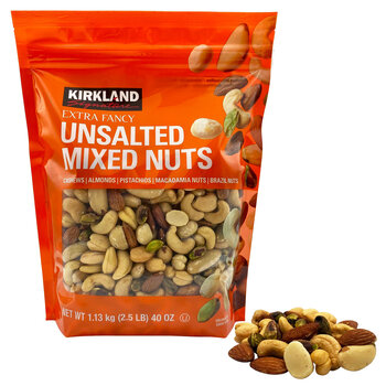 Kirkland Signature Unsalted Mixed Nuts Bag, 1.13kg