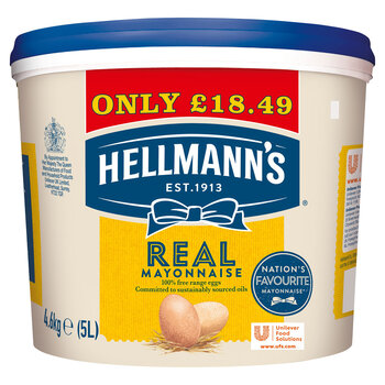 Hellman's Real Mayonnaise PMP £18.49, 5L