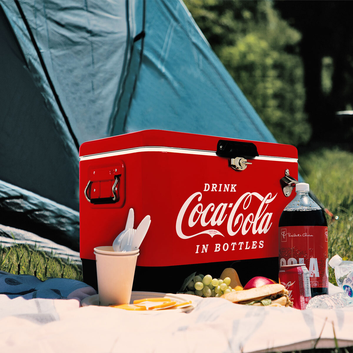Coca-Cola Ice Chest Cooler with Bottle Opener Coca-Cola Ice Chest Cooler with Bottle Opener