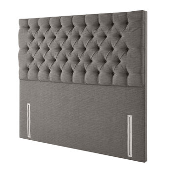 Pocket Spring Bed Company Ravello Light Grey Fabric Full Height Headboard in 3 Sizes