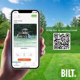 An image of a QR code with 'Scan for 3D instructions' written above it and next to a phone that is explaining the assembly instructions An image of a QR code with 'Scan for 3D instructions' written above it and next to a phone that is explaining the assembly instructions