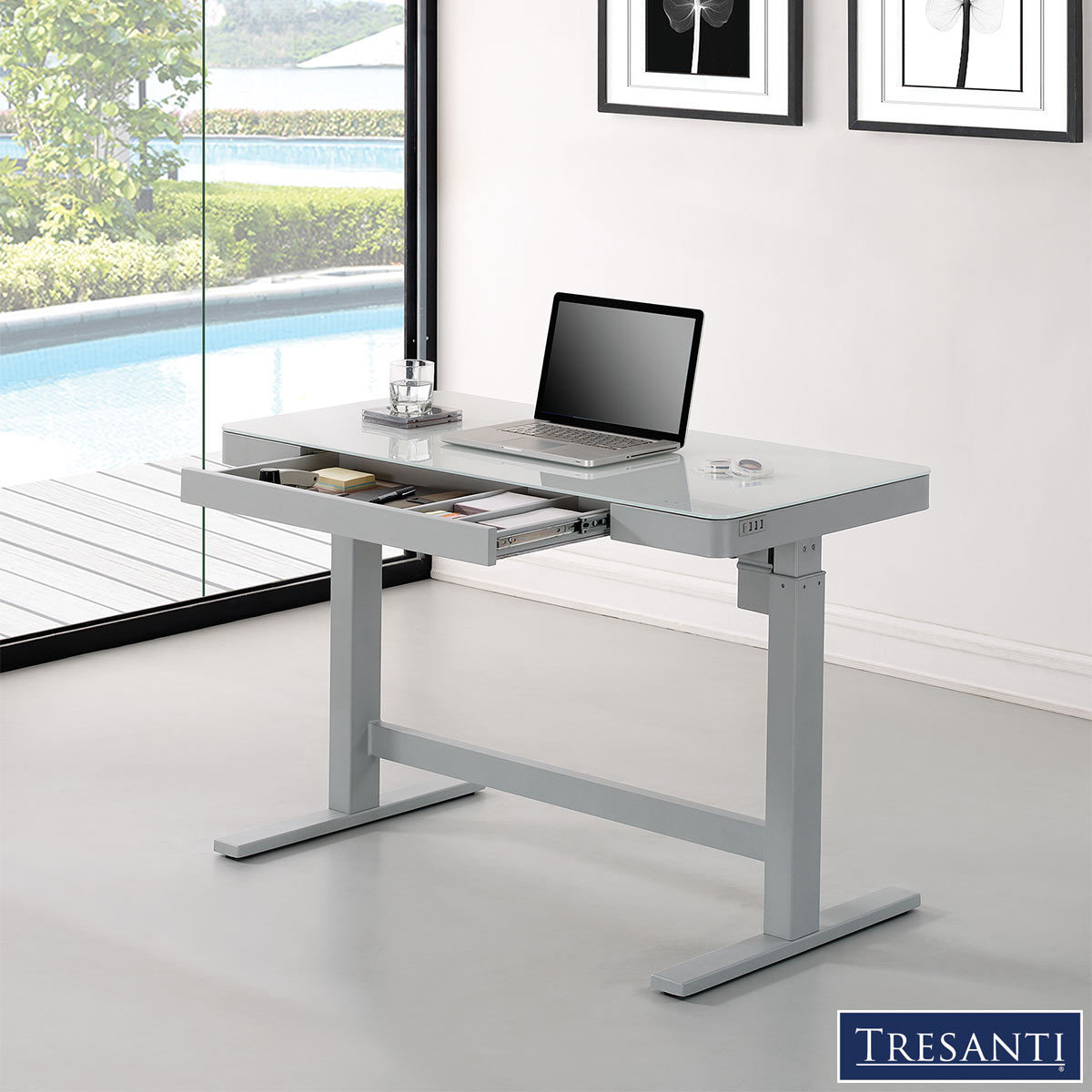 Twin Star Power Adjustable Tech Desk Costco Uk