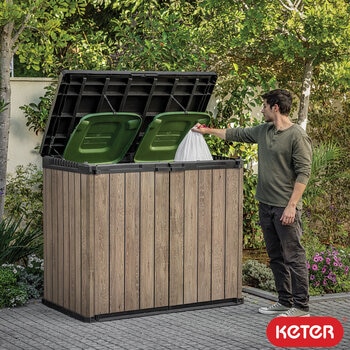 Keter Ashwood Signature 4ft 7" x 2ft 8" (1.4 x 0.82m) 1,150 Litre Horizontal Storage Shed Keter Ashwood Signature 4ft 7" x 2ft 8" (1.4 x 0.82m) 1,150 Litre Horizontal Storage Shed