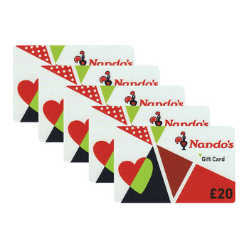 £100 Nando's Gift Cards Multipack (5 x £20)