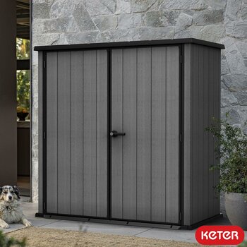 Keter Cortina 6ft 4" x 6ft 1" (1.9 x 0.7m) 3,000 Litre Vertical Storage Shed Keter Cortina 6ft 4" x 6ft 1" (1.9 x 0.7m) 3,000 Litre Vertical Storage Shed