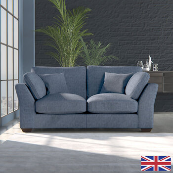 Selsey Blue Fabric 2 Seater Sofa