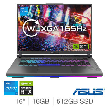 ASUS ROG Strix G16, Intel Core i5, 16GB RAM, 512GB SSD, NVIDIA GeForce RTX 4060, 16 Inch Gaming Laptop, G614JV-N3106W
