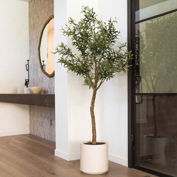 Artificial 6.5ft Olive Tree in Planter
