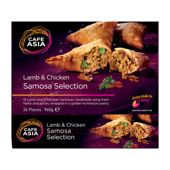 Cafe Asia Lamb & Chicken Samosa Selection, 24 Pack