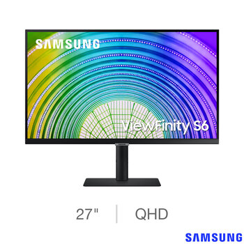 Samsung S60UA 27 Inch QHD 75Hz IPS Monitor, LS27A600UUUXXU
