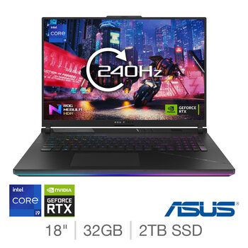 ASUS ROG Strix Scar 18, Intel Core i9, 32GB RAM, 2TB SSD, NVIDIA GeForce RTX 4090, 18 Inch Gaming Laptop, G834JY-N6005W 
