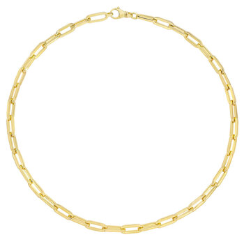 14ct Yellow Gold Paperclip Necklace
