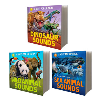Garry Fleming Pop-Up Sound Books in 3 Options: Dinosaurs, Sea Animal and Wild Animals