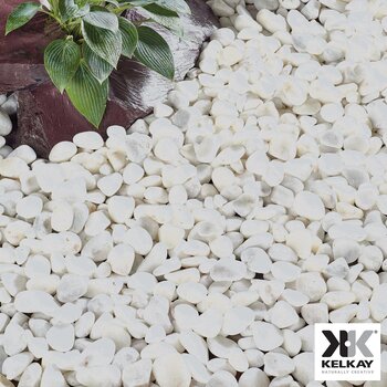 Kelkay 20-40mm Coral White Pebbles Aggregate Bulk  Bag - Approx 750kg