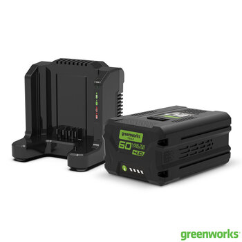 Greenworks 60V Charger + 60V (4Ah) Lithium-ion Battery 