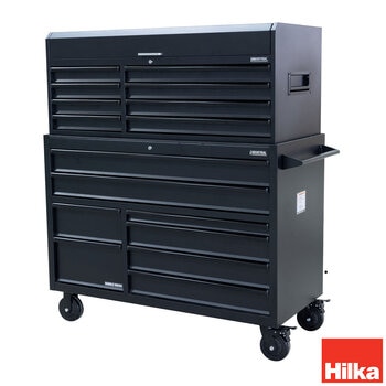 Hilka 55" (140cm) Industrial 16 Drawer Tool Trolley and Chest Hilka 55" (140cm) Industrial 16 Drawer Tool Trolley and Chest