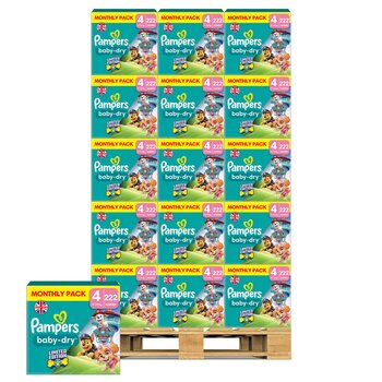 Pampers Paw Patrol Baby Dry Nappies Size 4, 32 x 222 Pack
