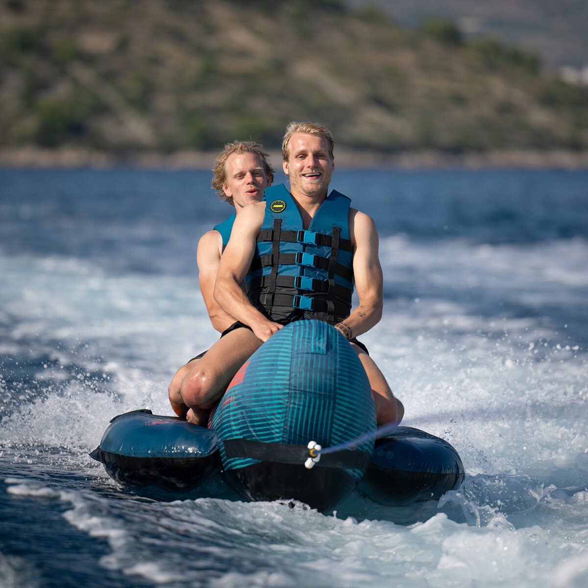 Lifestyle image of two men riding the Jobe Chaser Lifestyle image of two men riding the Jobe Chaser