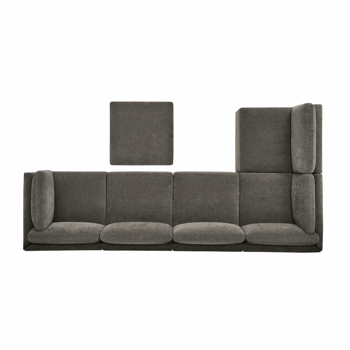 Thomasville Fallon Grey 6 Piece Modular Fabric Sofa Thomasville Fallon Grey 6 Piece Modular Fabric Sofa