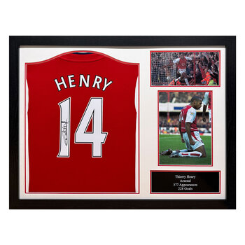 Thierry Henry Signed Framed Arsenal Football Shirt