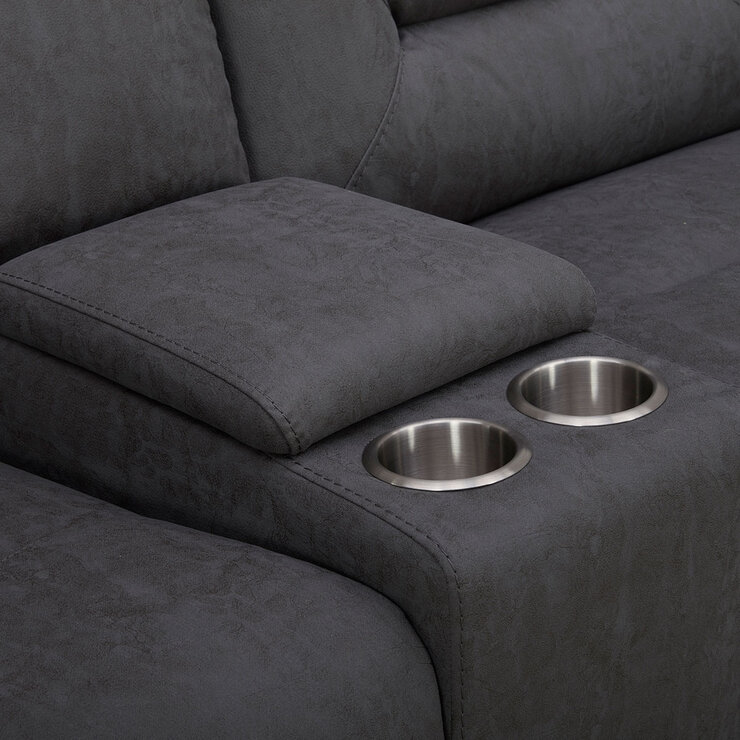 Gilman Creek Justin Grey Fabric Power Reclining Sectional Sofa Gilman Creek Justin Grey Fabric Power Reclining Sectional Sofa