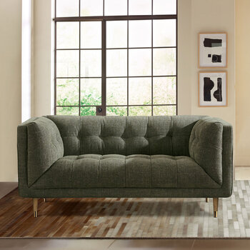 Isla Green Fabric Large 2 Seater Sofa