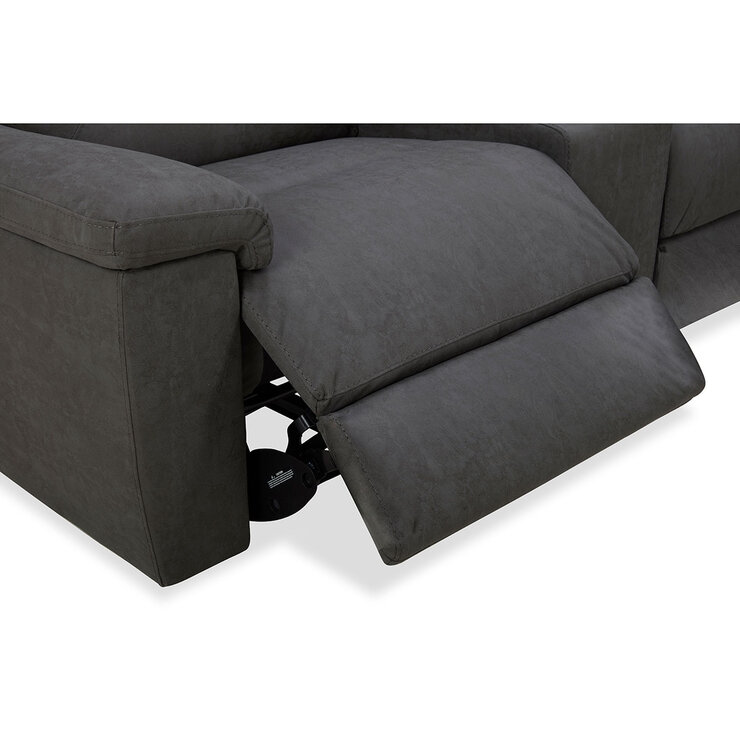Gilman Creek Justin Grey Fabric Power Reclining Sectional Sofa Gilman Creek Justin Grey Fabric Power Reclining Sectional Sofa