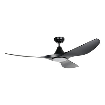 Eglo Portsea 3 Blade Ceiling Fan Light with DC Motor and LED Light in Black