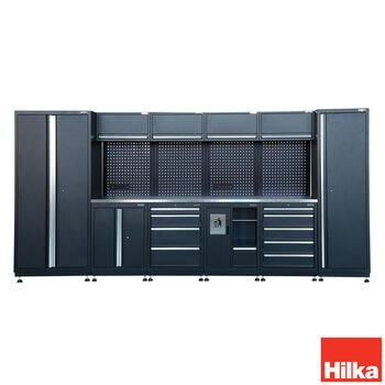 Hilka Garage Industrial 15 pc Modular Cabinet Set Hilka Garage Industrial 15 pc Modular Cabinet Set