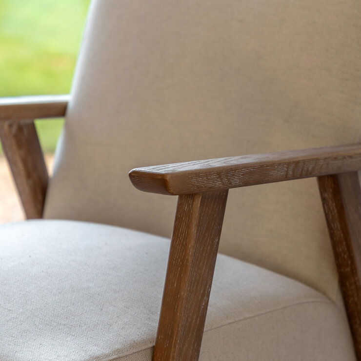 Gallery Neyland Natural Linen Armchair Gallery Neyland Natural Linen Armchair