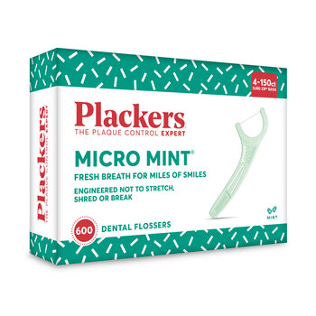 Plackers Micro Mint Flossers, 600 Pack