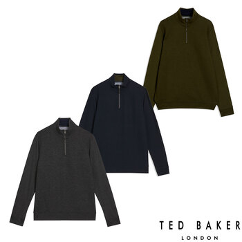 Ted Baker Men's Quarter Zip Sweatshirt in 3 Colours and 4 Sizes
