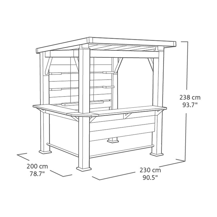 Keter Bar Gazebo 7ft 5" x 6ft 5" (2.3 x 2m) Keter Bar Gazebo 7ft 5" x 6ft 5" (2.3 x 2m)