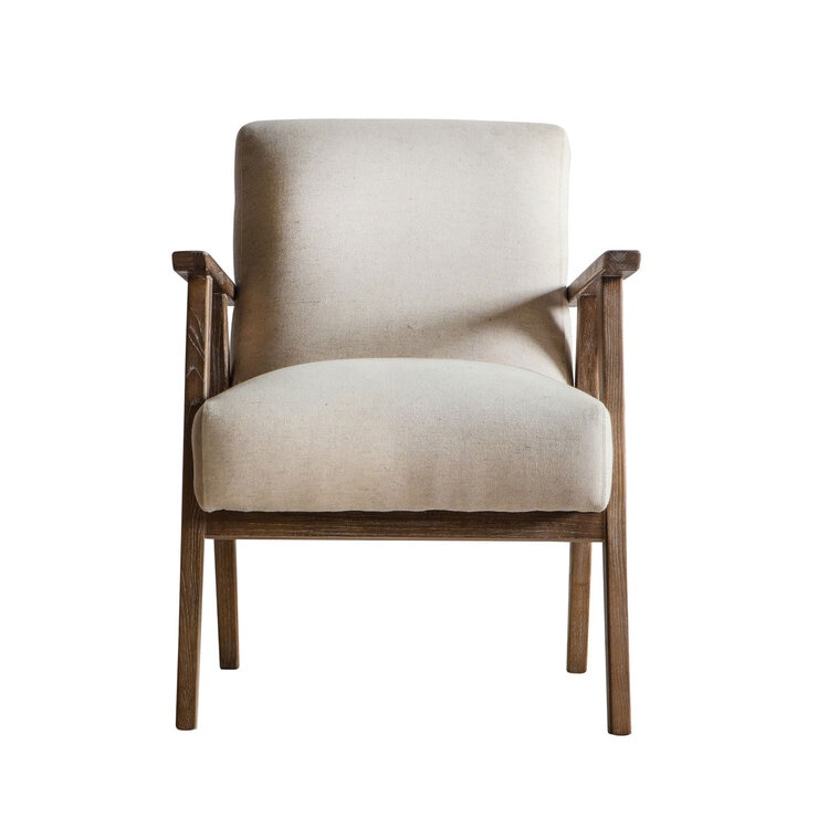 Gallery Neyland Natural Linen Armchair Gallery Neyland Natural Linen Armchair