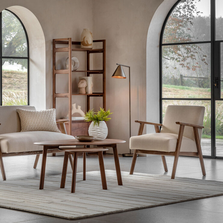Gallery Neyland Natural Linen Armchair Gallery Neyland Natural Linen Armchair