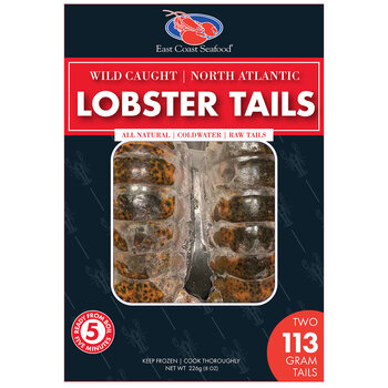 East Coast Seafood Wild Caught Lobster Tails, 2 x 113g