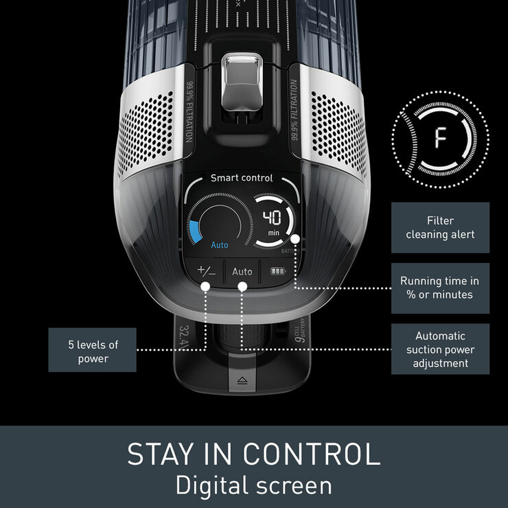 Lifestyle image of Tefal X-Force FlexCordless Stick Vacuum Cleaner with digital screen Lifestyle image of Tefal X-Force FlexCordless Stick Vacuum Cleaner with digital screen