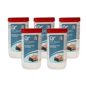 Pro-Swim 5 x 1KG Hot Tub Chlorine Granules