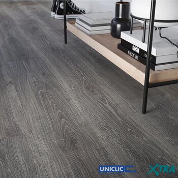 Xtra Step Dark Grey 12mm AC4 Laminate Flooring Planks - 1.45m² Per Pack
