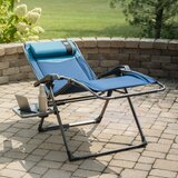 Lifestyle image of the Zero Gravity Lounger fully reclined Lifestyle image of the Zero Gravity Lounger fully reclined