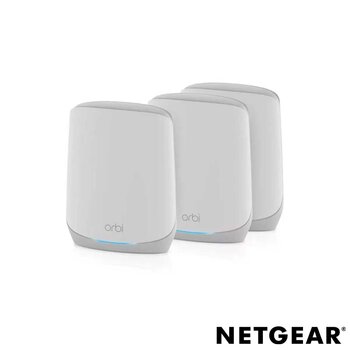 Netgear Orbi RBK763S Tri-band WiFi 6 Mesh System, 5.4Gbps, Router and 2 Satellites, RBK763S-100EUS