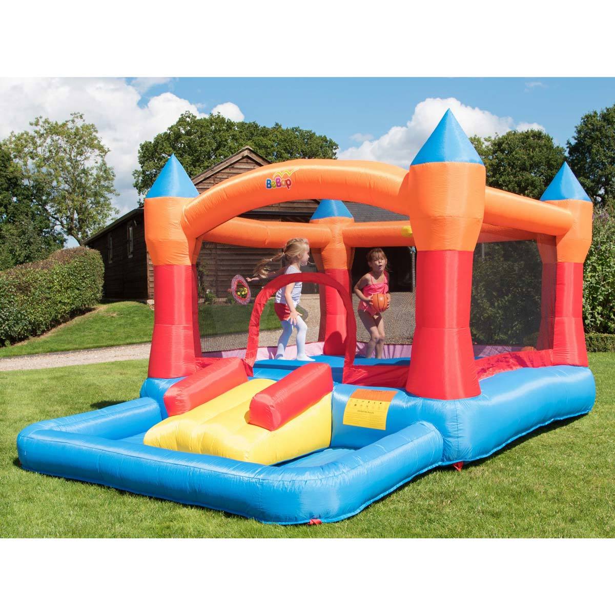 bouncy castle slide into ball pit