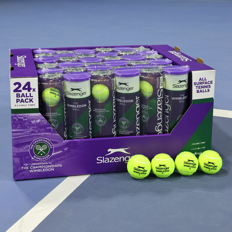Lifestyle image of the box of 24 tennis balls Lifestyle image of the box of 24 tennis balls