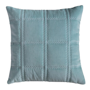 Gallery Quilted Cotton Velvet Cushion in 4 Colours, 45 x 45 cm