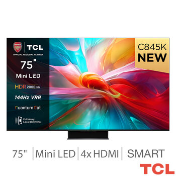 TCL 75C845K 75 Inch QLED Mini LED 4K Ultra HD 144Hz Smart TV