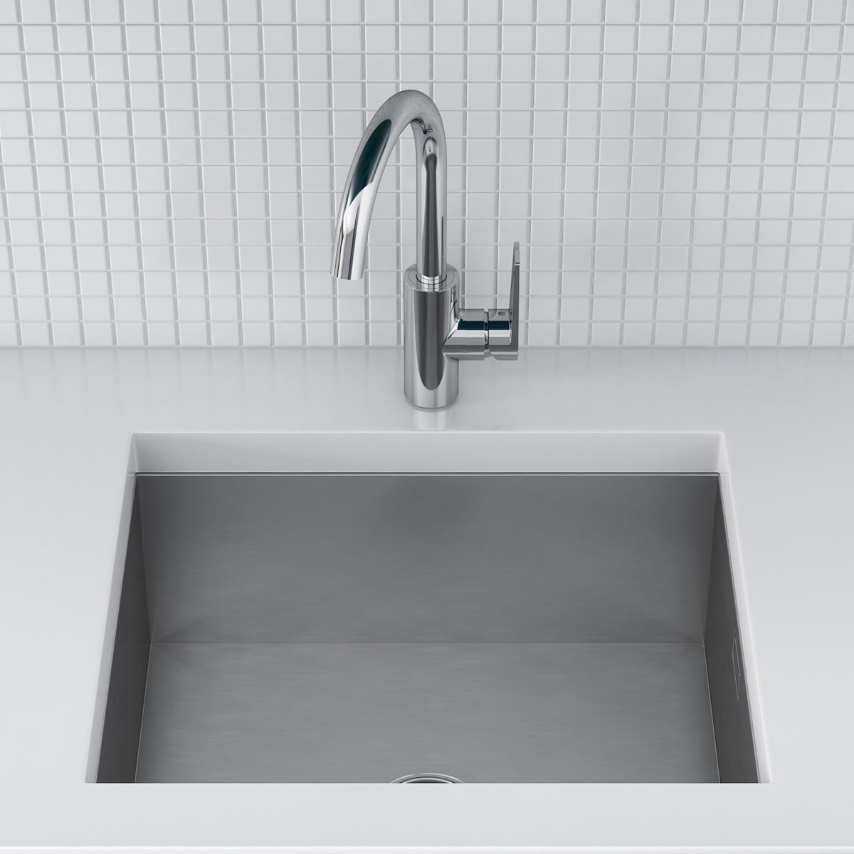 Kohler True Stainless Steel Sink And Taut Single Lever Mixer Tap